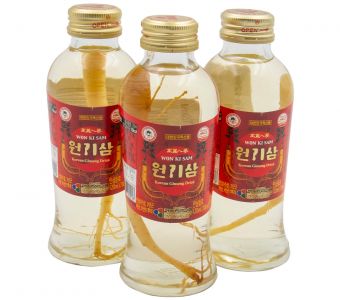 Nước Hồng Sâm Có Củ Won Ki Sam hộp 10 chai 120ml