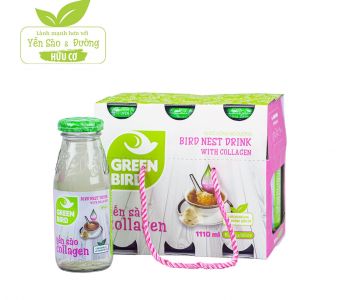 Nước Yến Sào và Collagen Green Bird lốc 6 chai 185ml