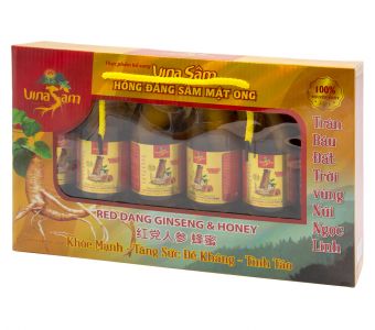 Vina Sâm Hồng Đẳng Sâm Mật Ong Hộp Quà 6 chai 180ml